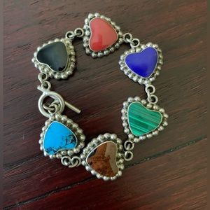 Sterling Silver heart bracelet (scar on style)